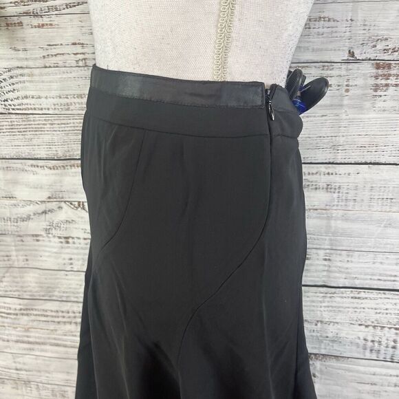 Studio & Co Skirt size 6 Black Knee Flared A Line Modest Stretch Career Church - Picture 6 of 9